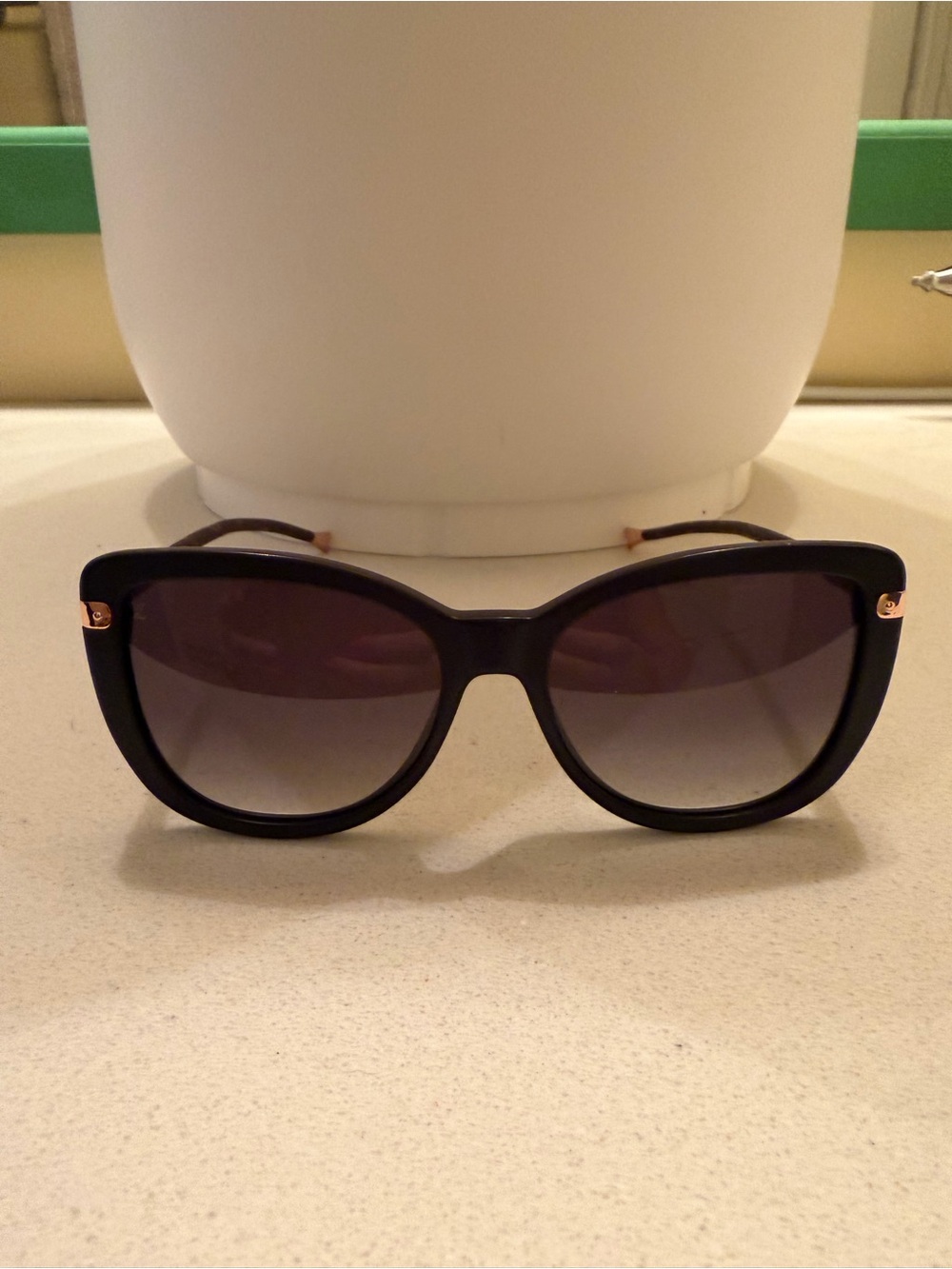 Louis Vuitton Black Sunglasses with Gradient Lenses and Gold Accents